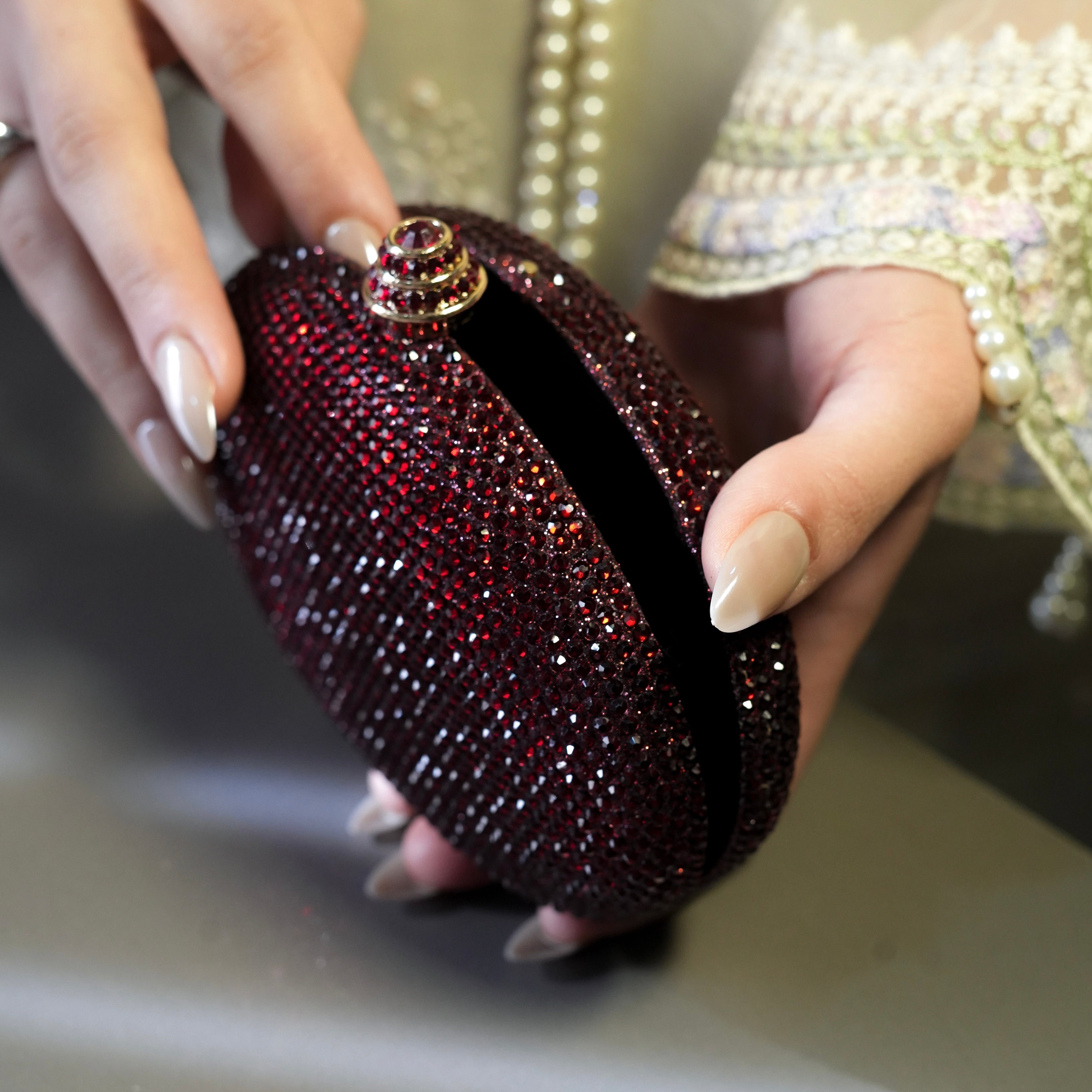 Cocktail Clutch - Maroon