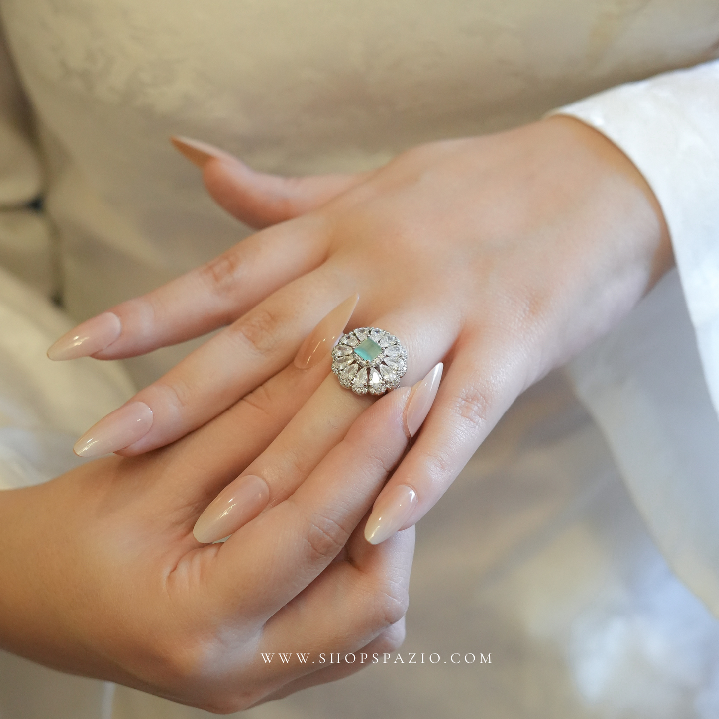 CZ Bloom Ring - Adjustable