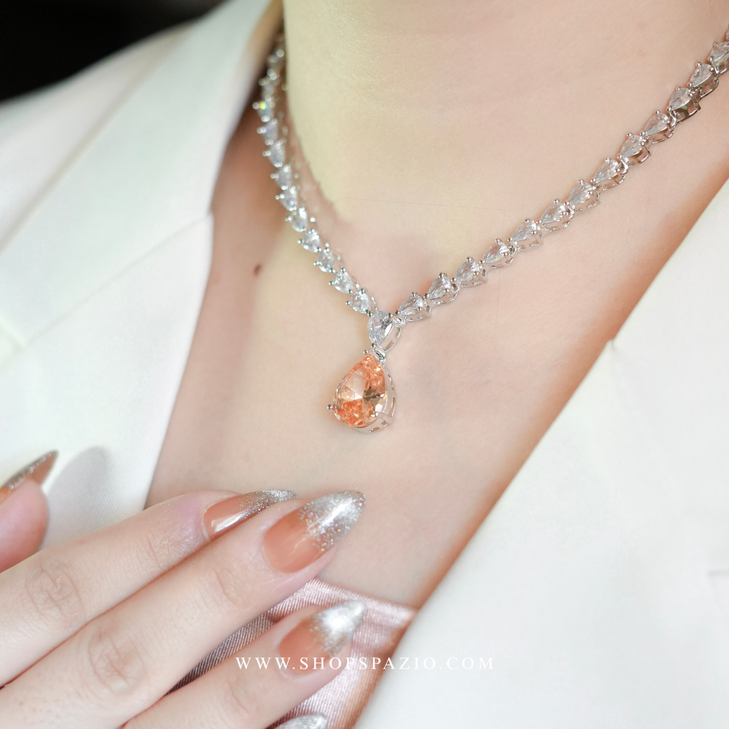 Champagne Dewdrop Necklace Set