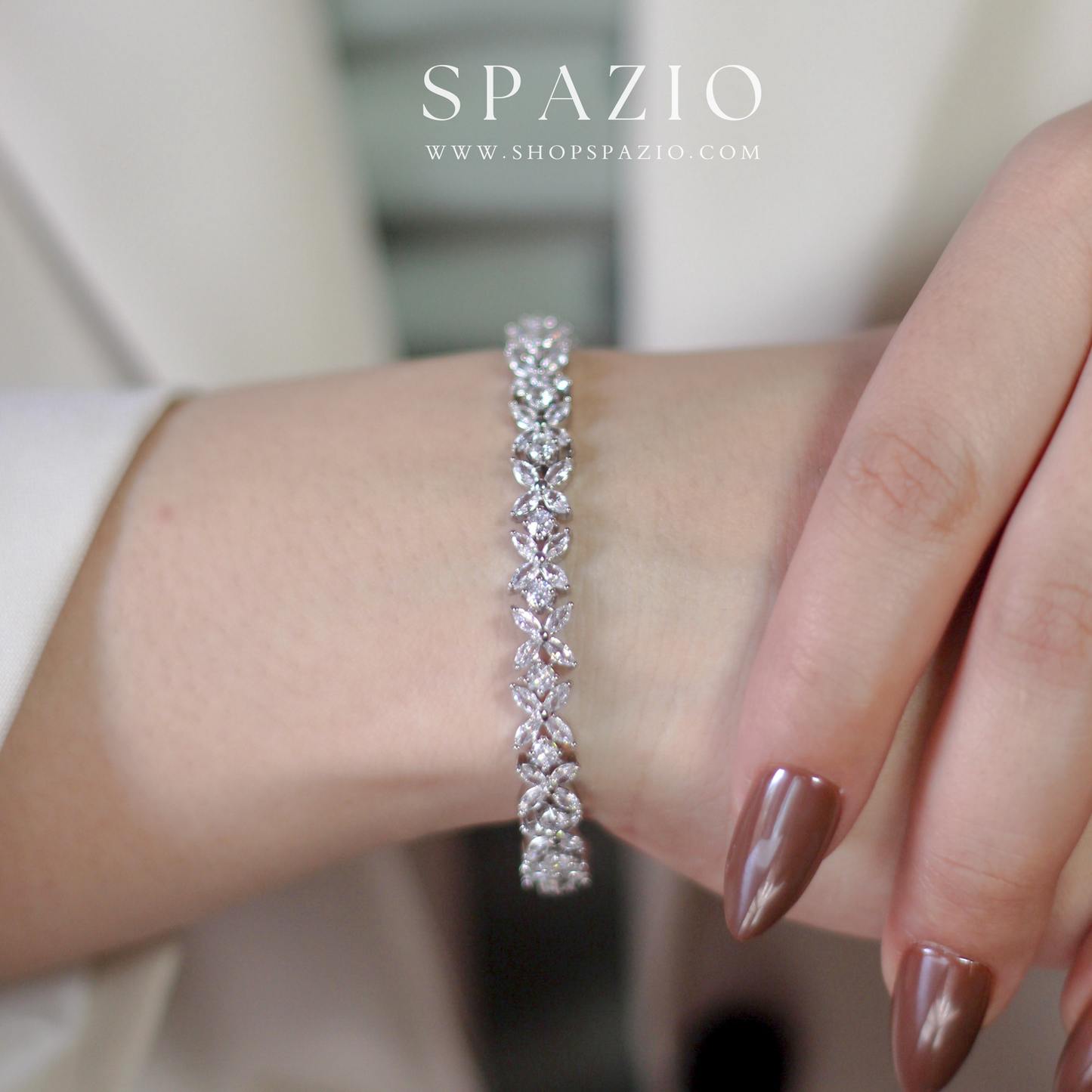 CZ Floral Bracelet