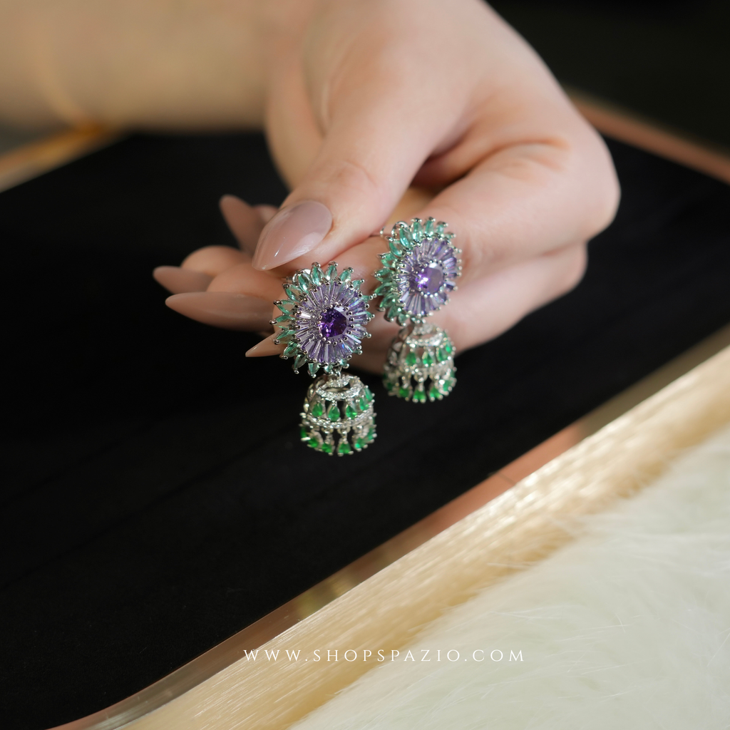 Royal CZ Jhumki Earrings