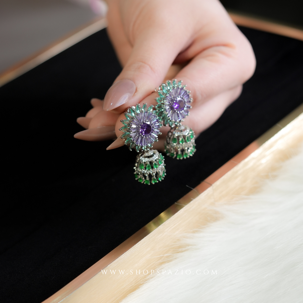 Royal CZ Jhumki Earrings