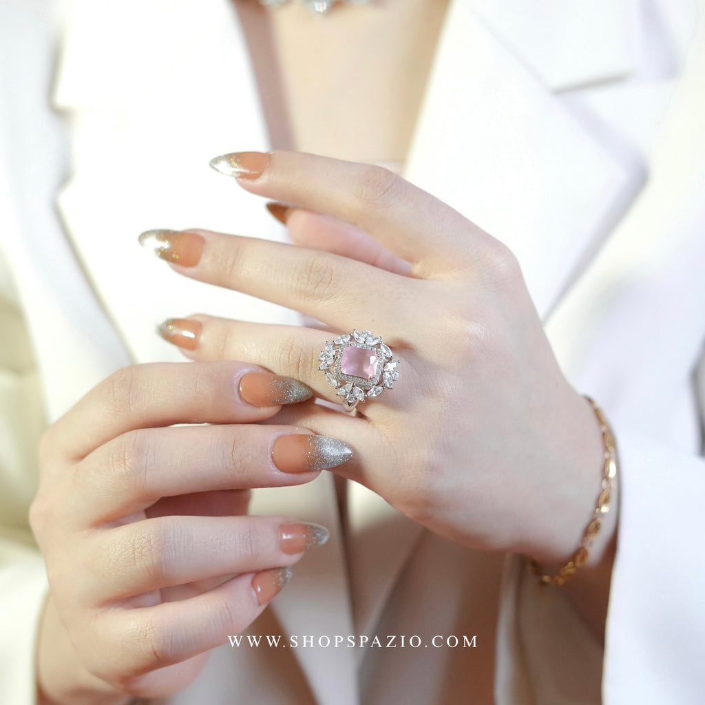 Radiant Flower Cluster Ring