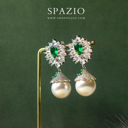 Emerald Green CZ Luxe Earrings