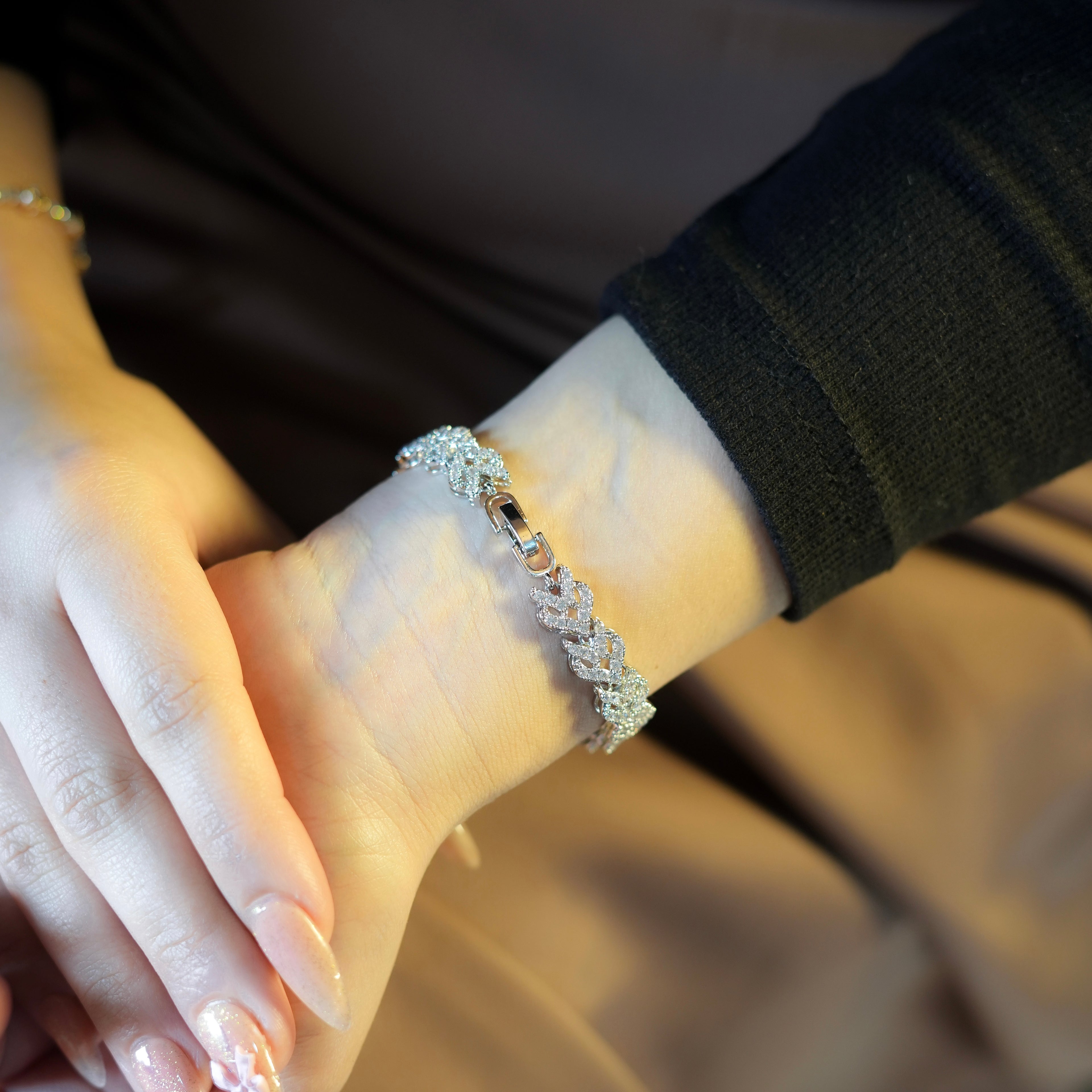 CZ Floral Bracelet