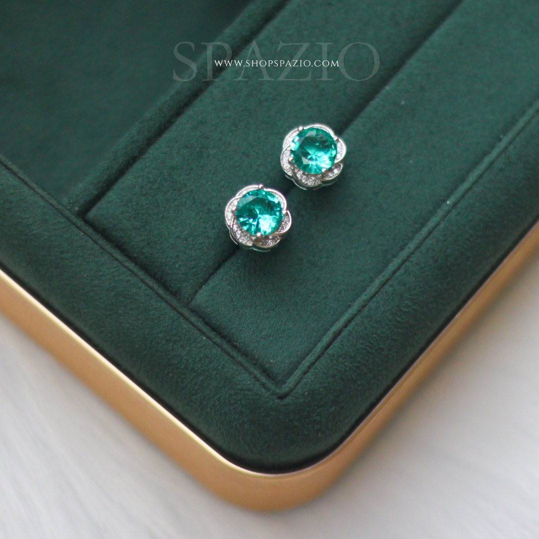 Floral Bloom CZ Studs