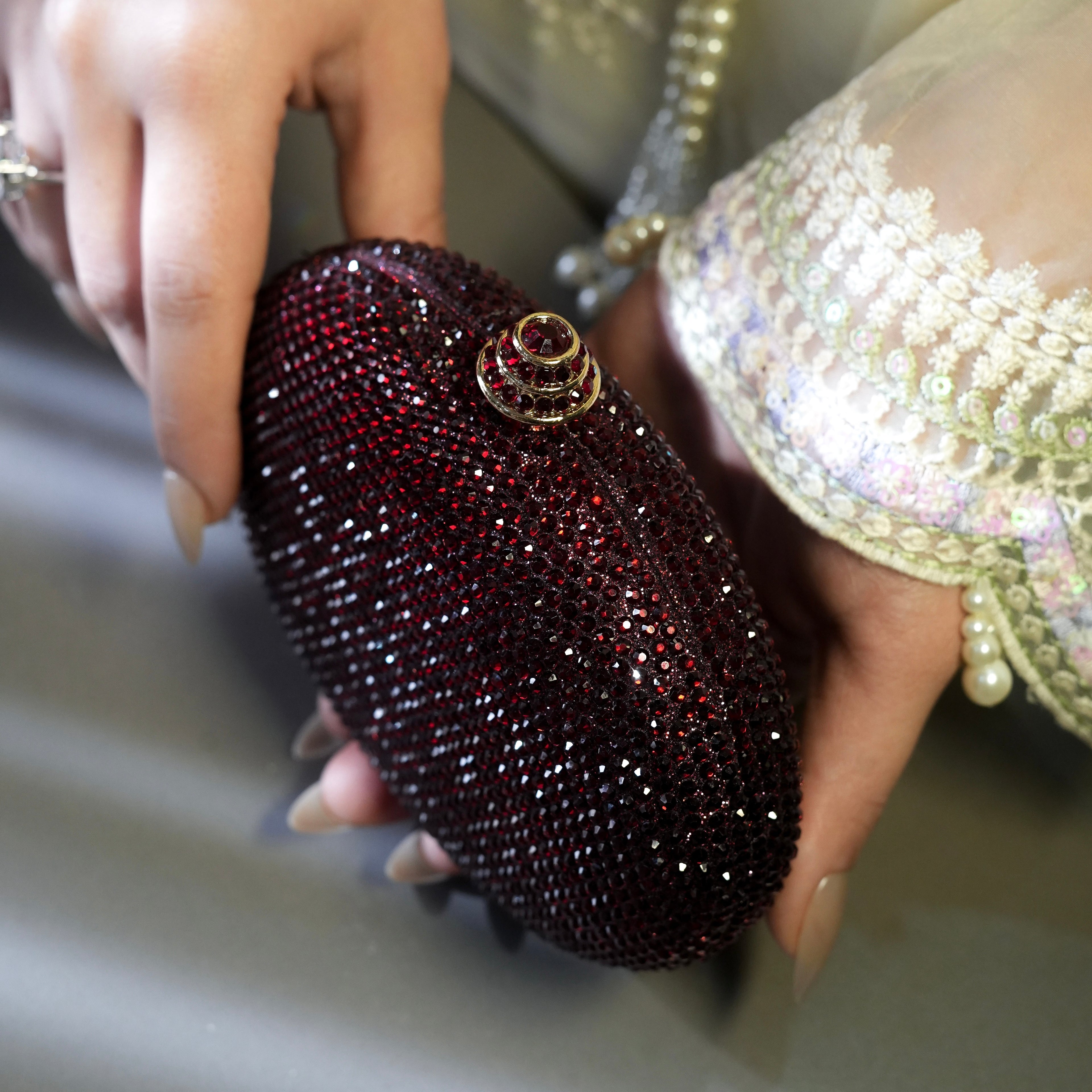 Cocktail Clutch - Maroon