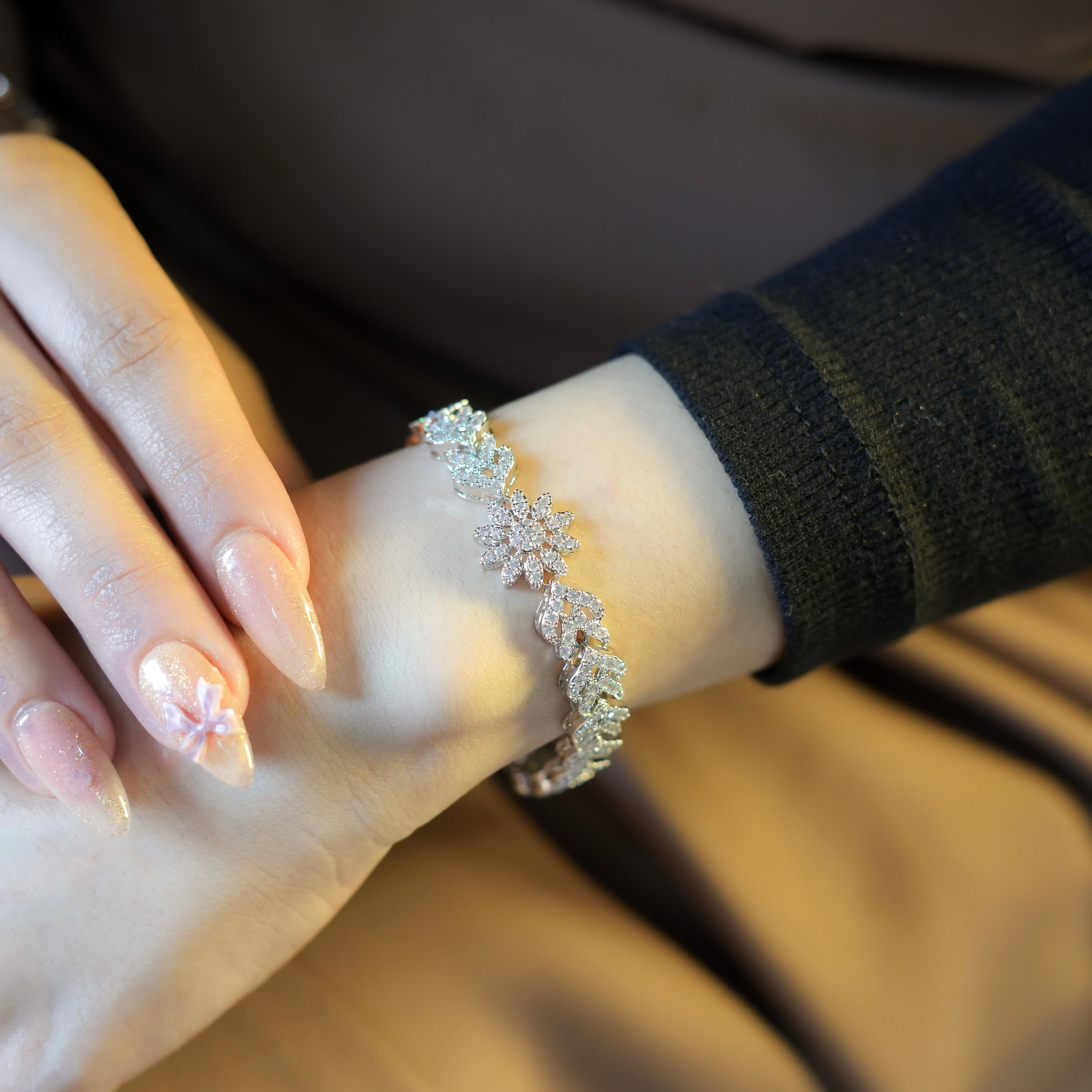 CZ Floral Bracelet