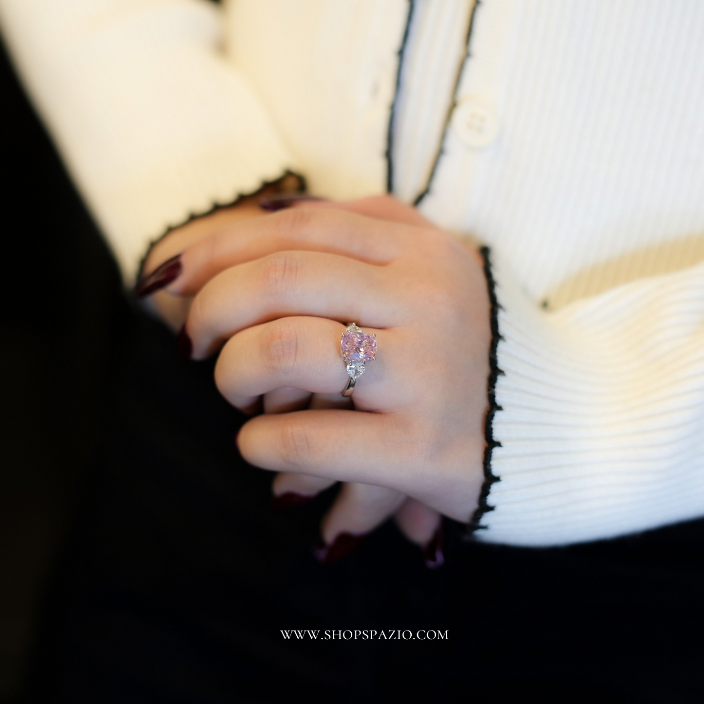 Blush Trinity Ring - Adjustable