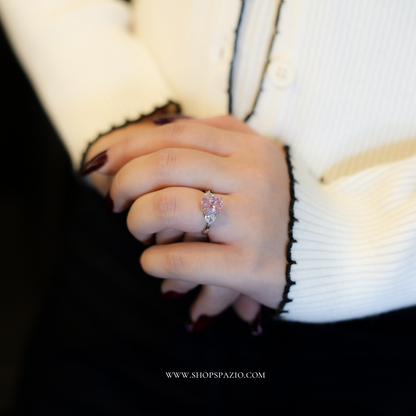 Blush Trinity Ring - Adjustable