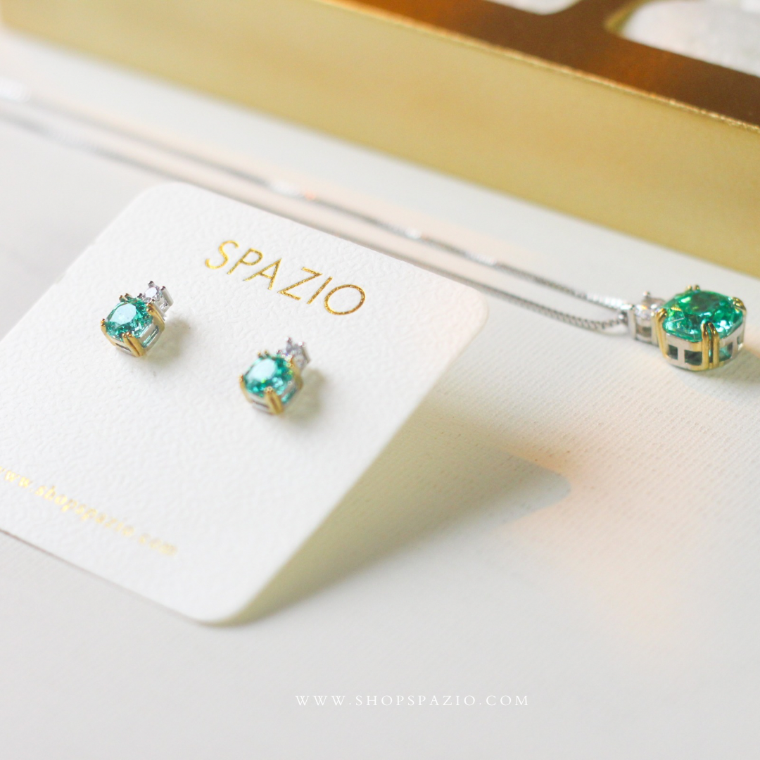 CZ Spark Pendant Set