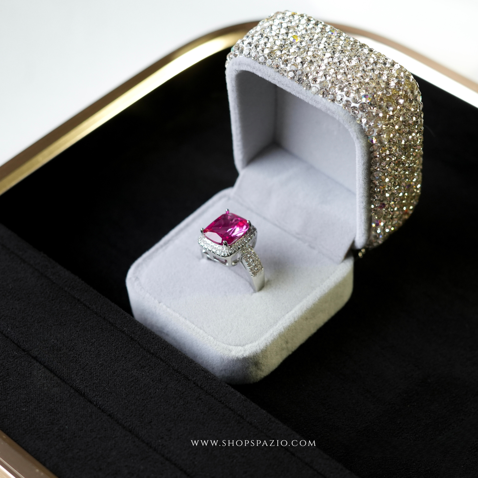 Ruby Radiance Ring - Adjustable