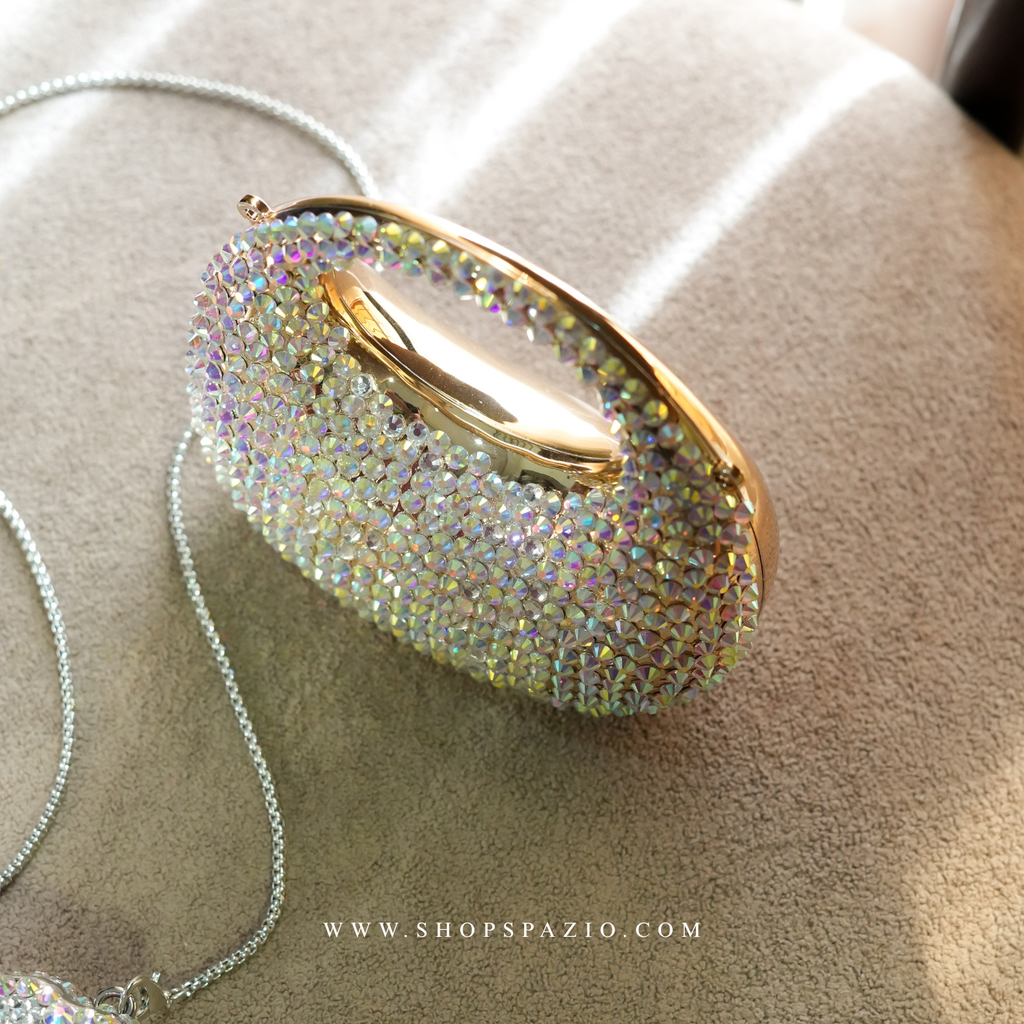 Crystal Halo Bag -  Gold