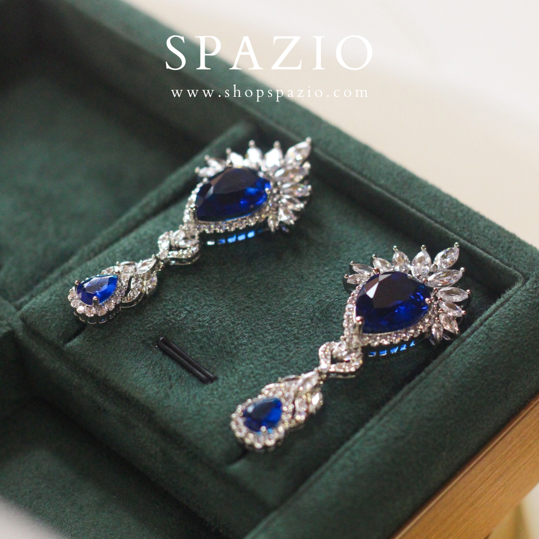 Emron Earrings-Blue