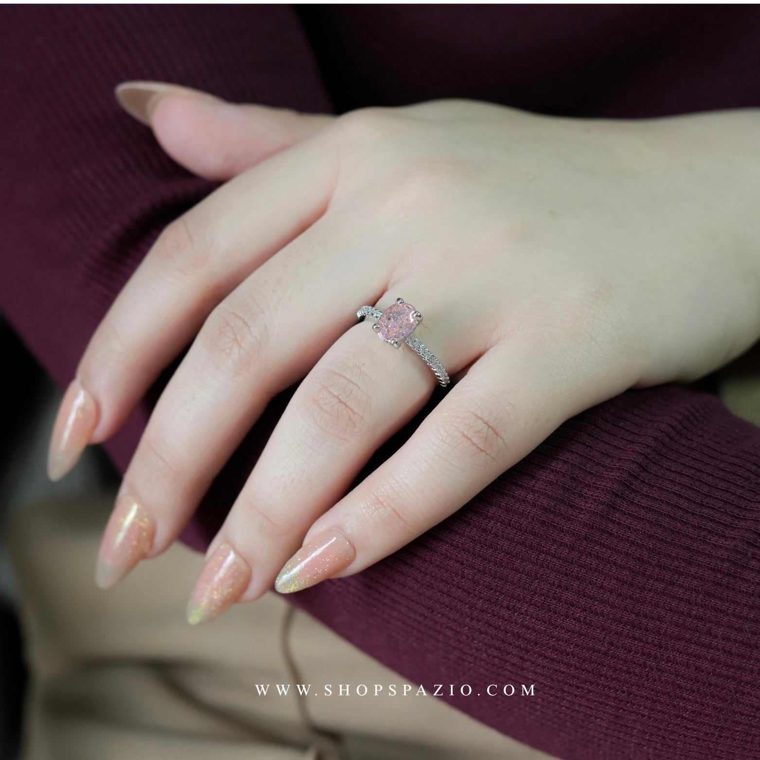 Champagne Glow Ring - Adjustable