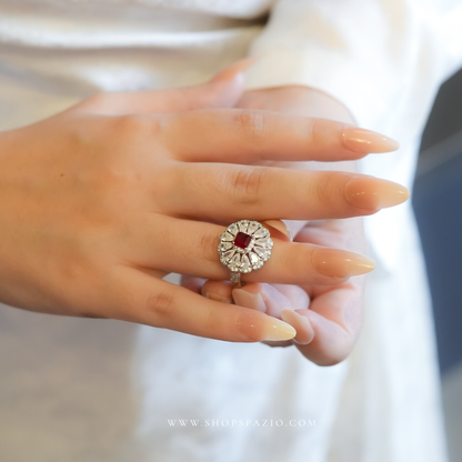 CZ Bloom Ring - Adjustable