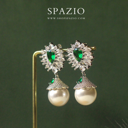Emerald Green CZ Luxe Earrings