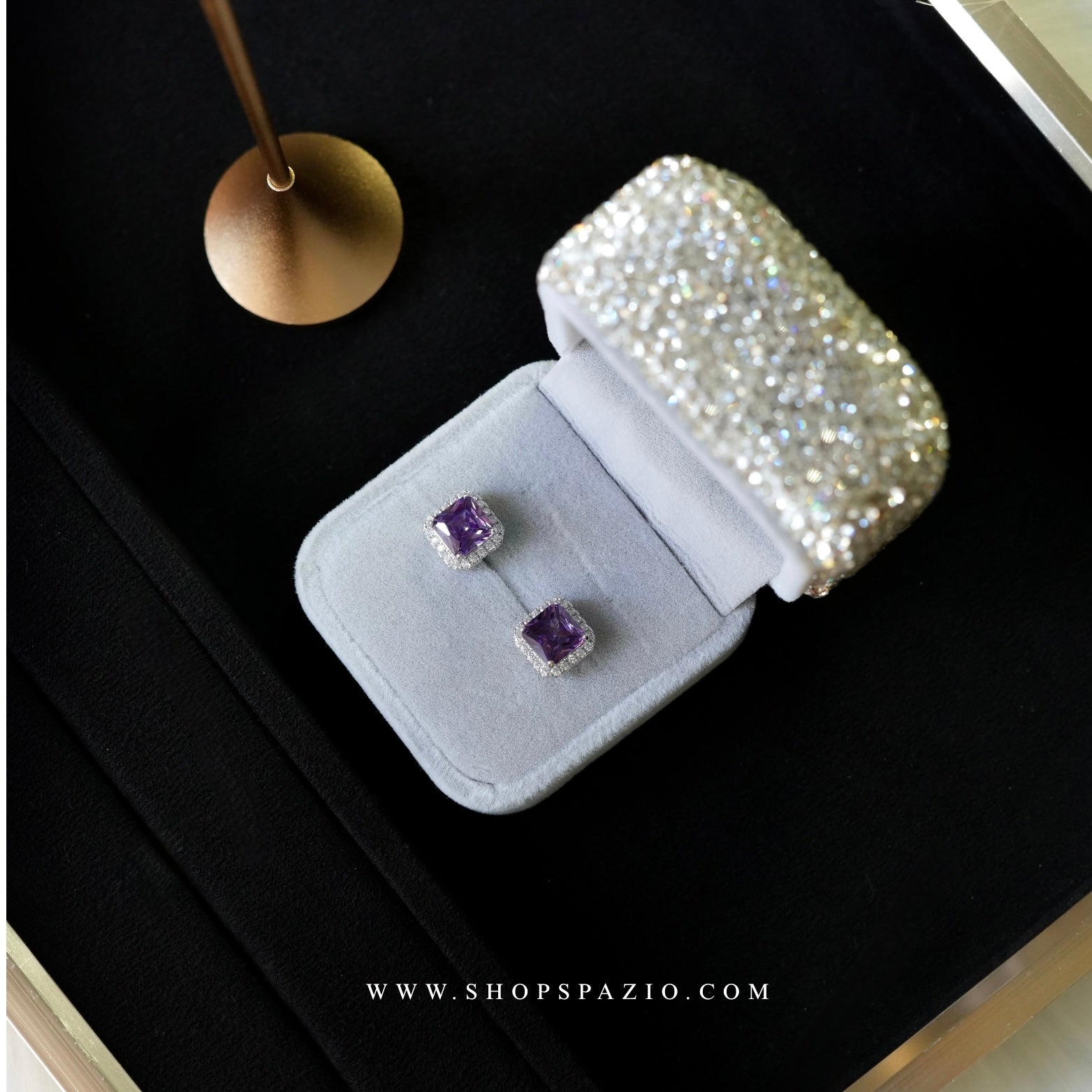 Luna Spark Studs - Purple