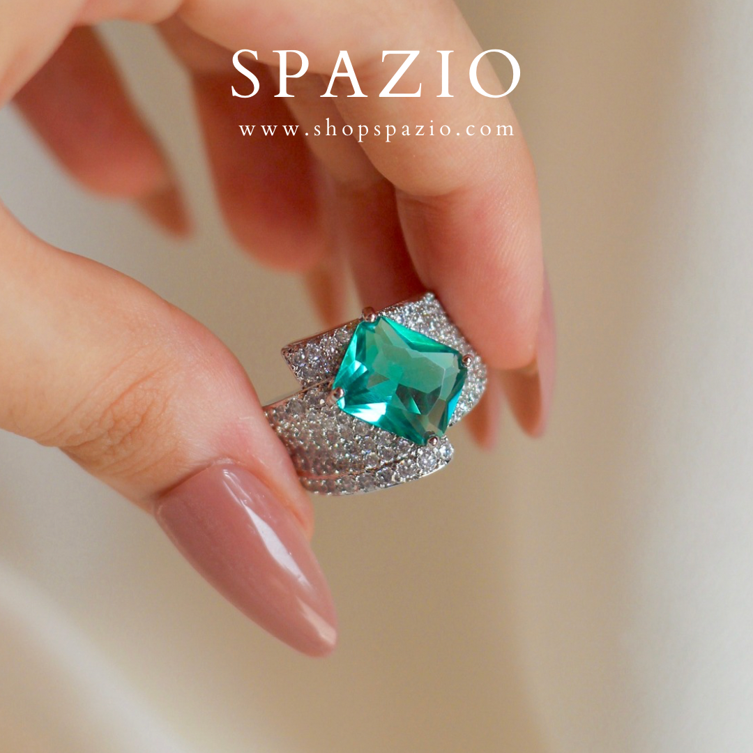 Teal Oasis Ring-Adjustable