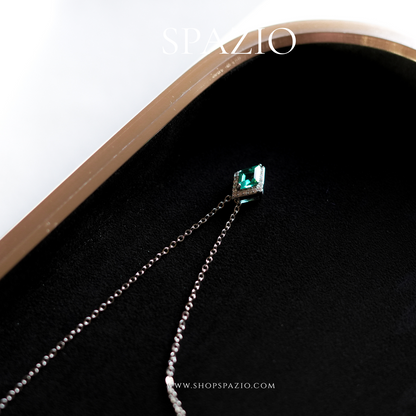 CZ Glimpse Teal Pendant