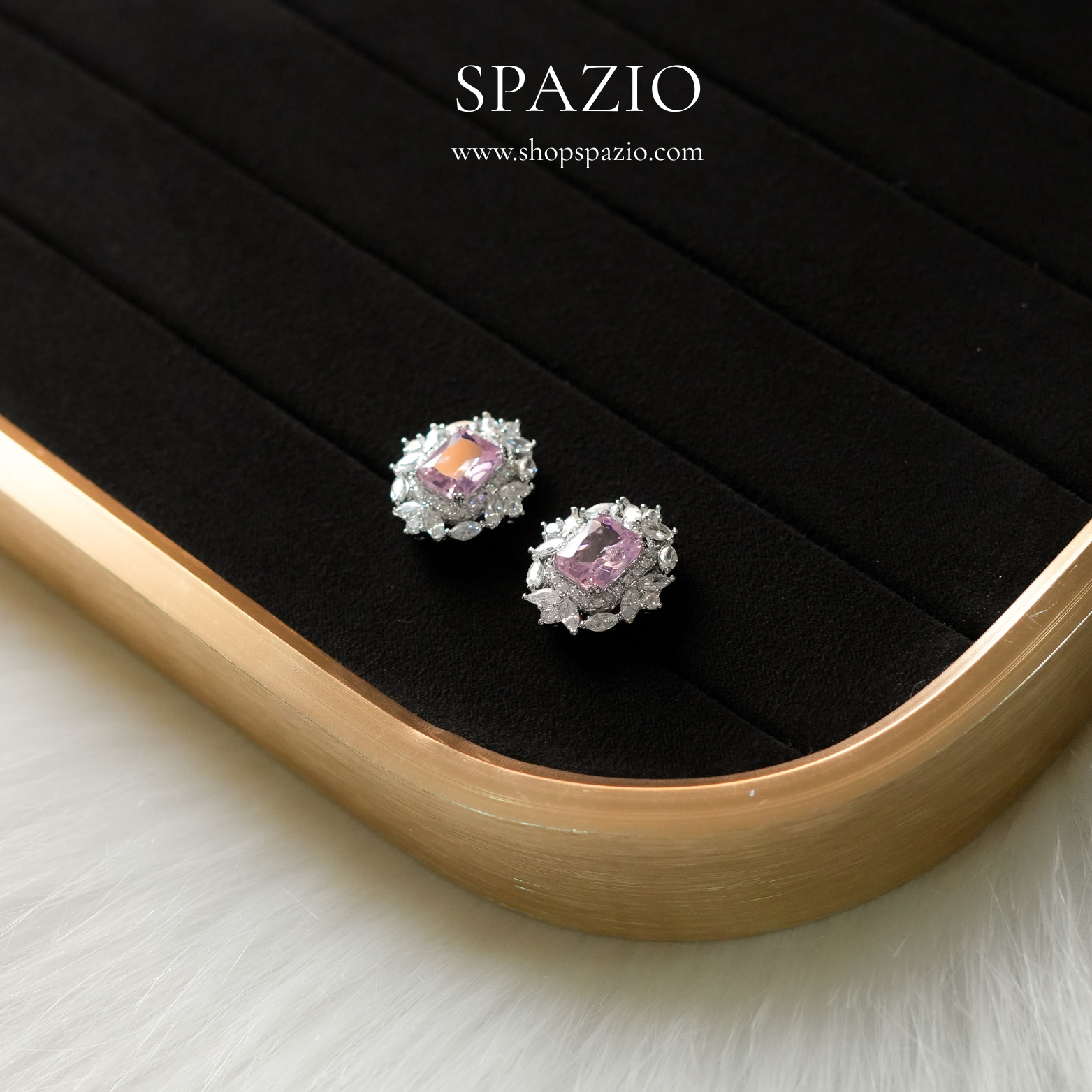 Heritage Ear Studs - Soft Pink