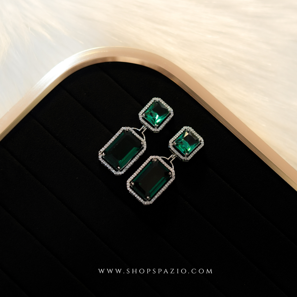 Prisma Duet Earrings - Green