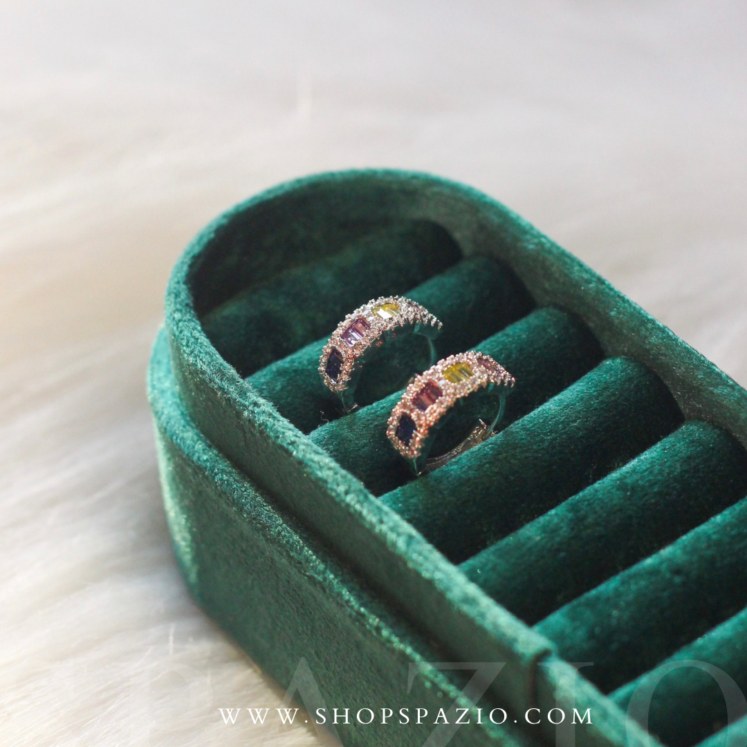 CZ Rainbow Hoops