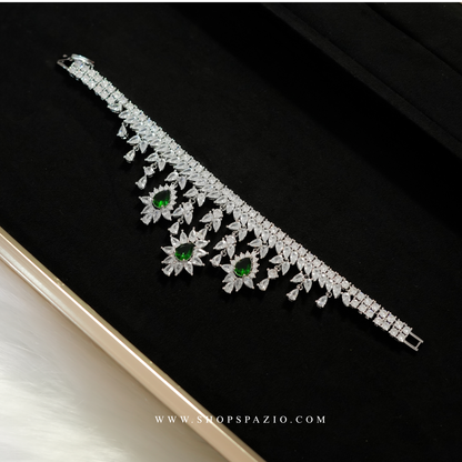 Estelle Heavy Necklace Set - Green