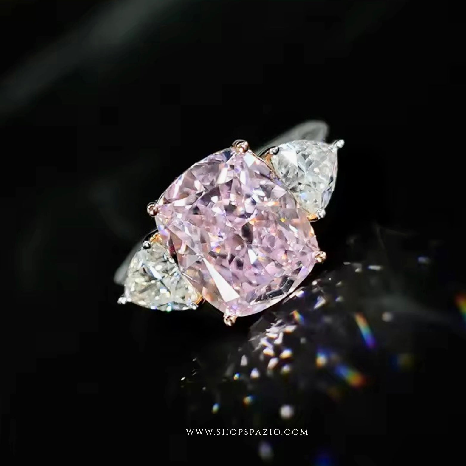 CZ Blush Whisper Ring - Adjustable