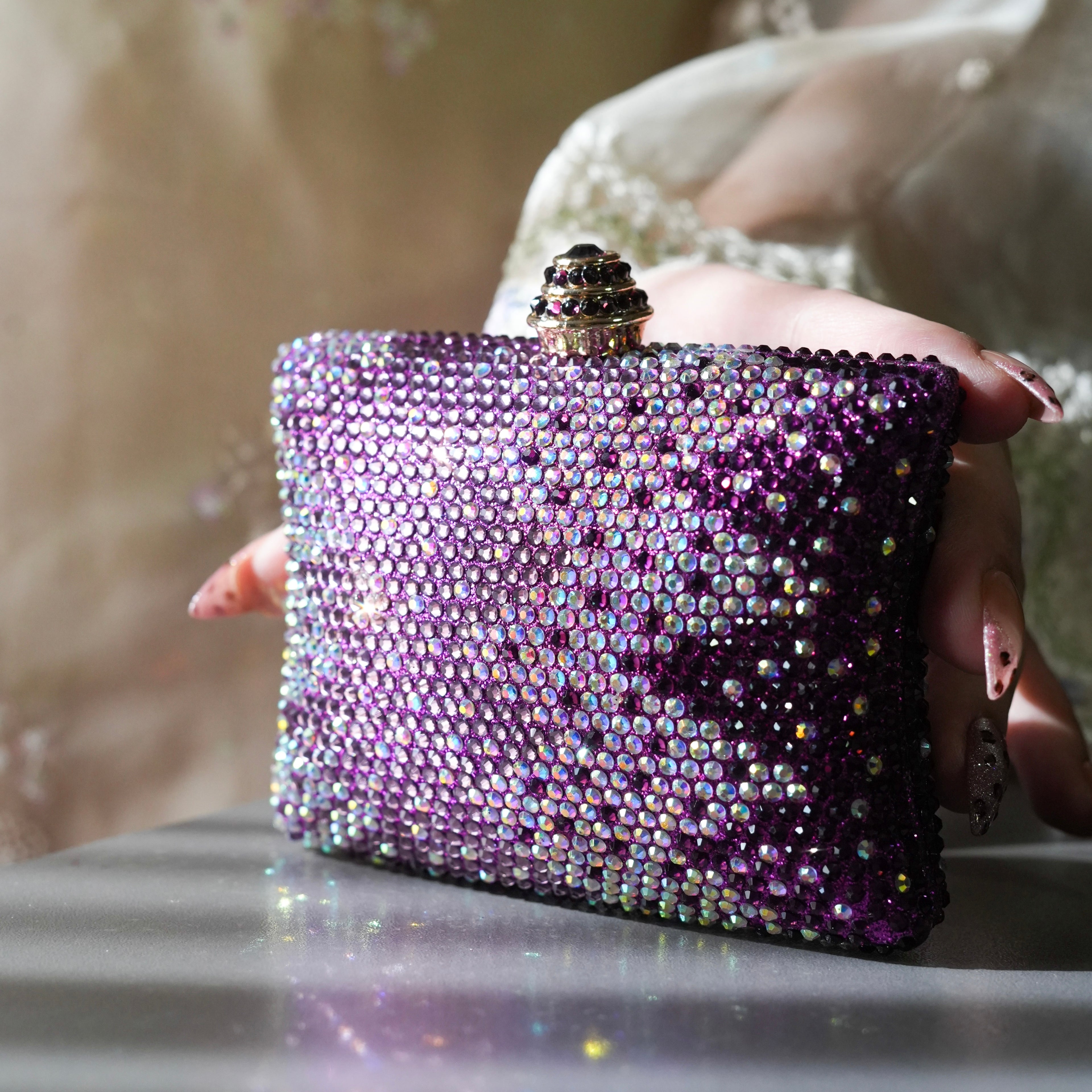 Aurum Luxe Clutch - Purple