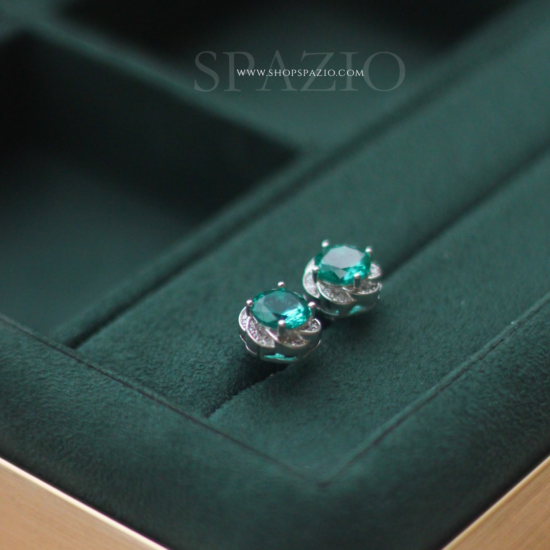 Floral Bloom CZ Studs