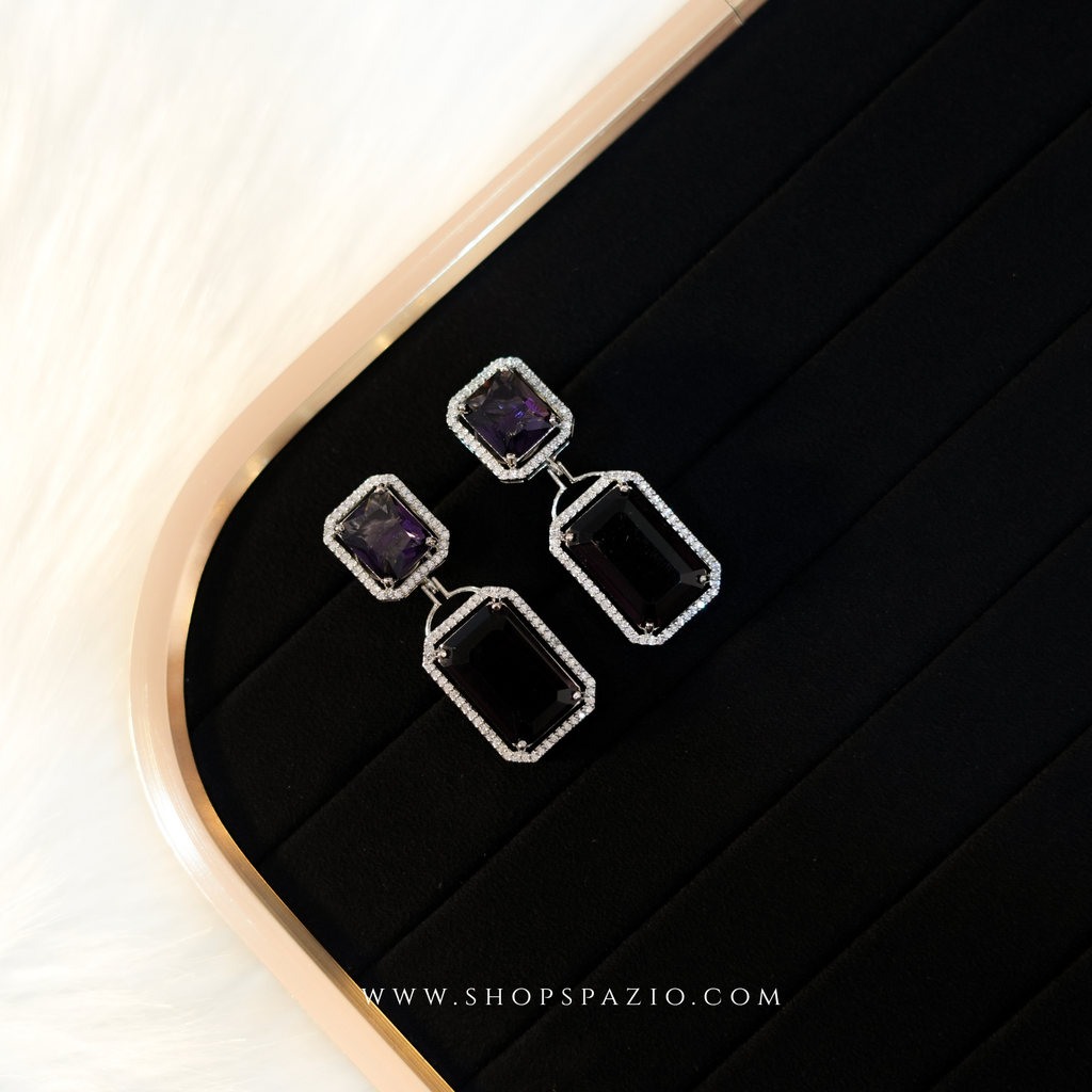 Prisma Duet Earrings - Violet