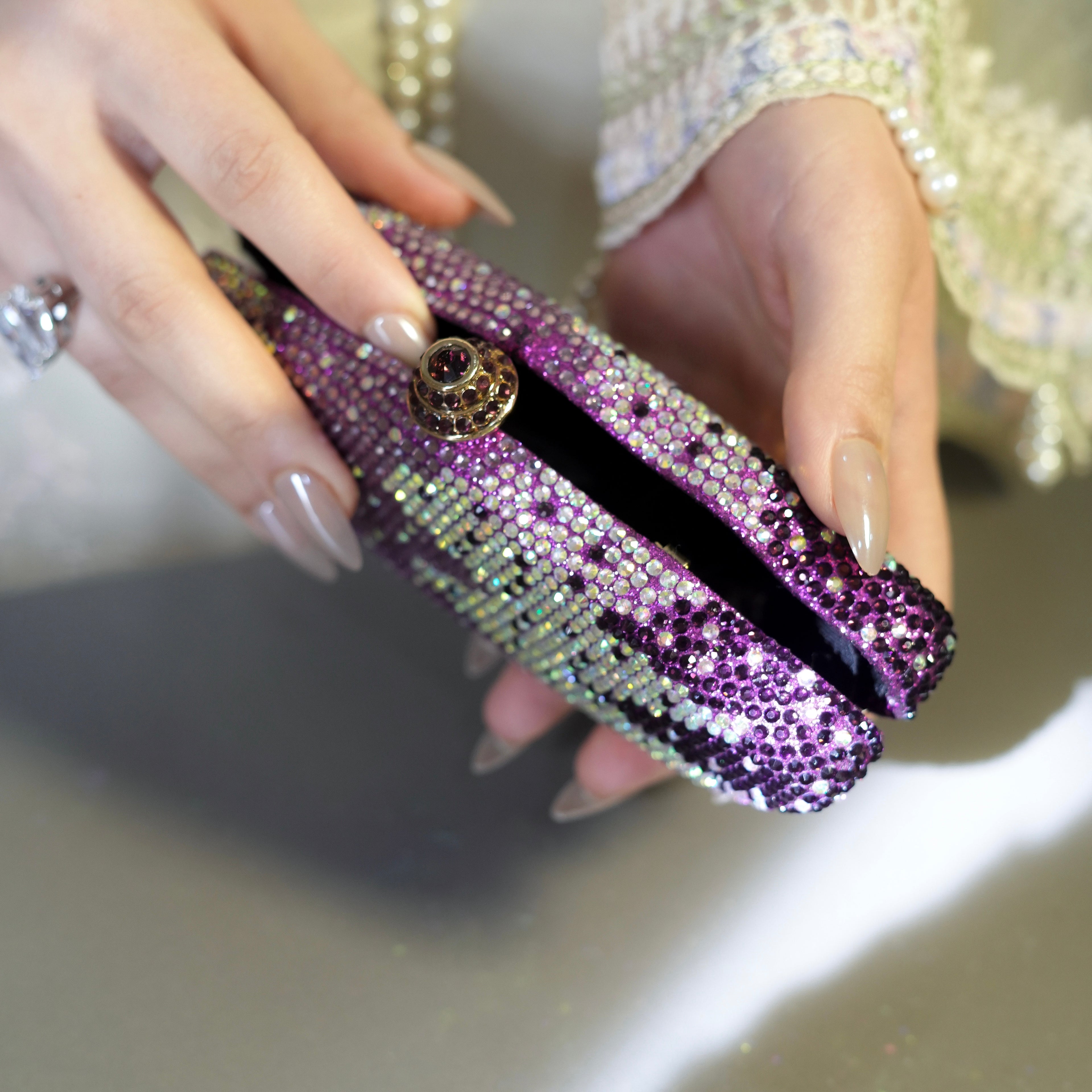 Roselle Clutch - Purple