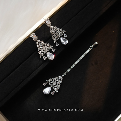 Empress Necklace Set - Silver