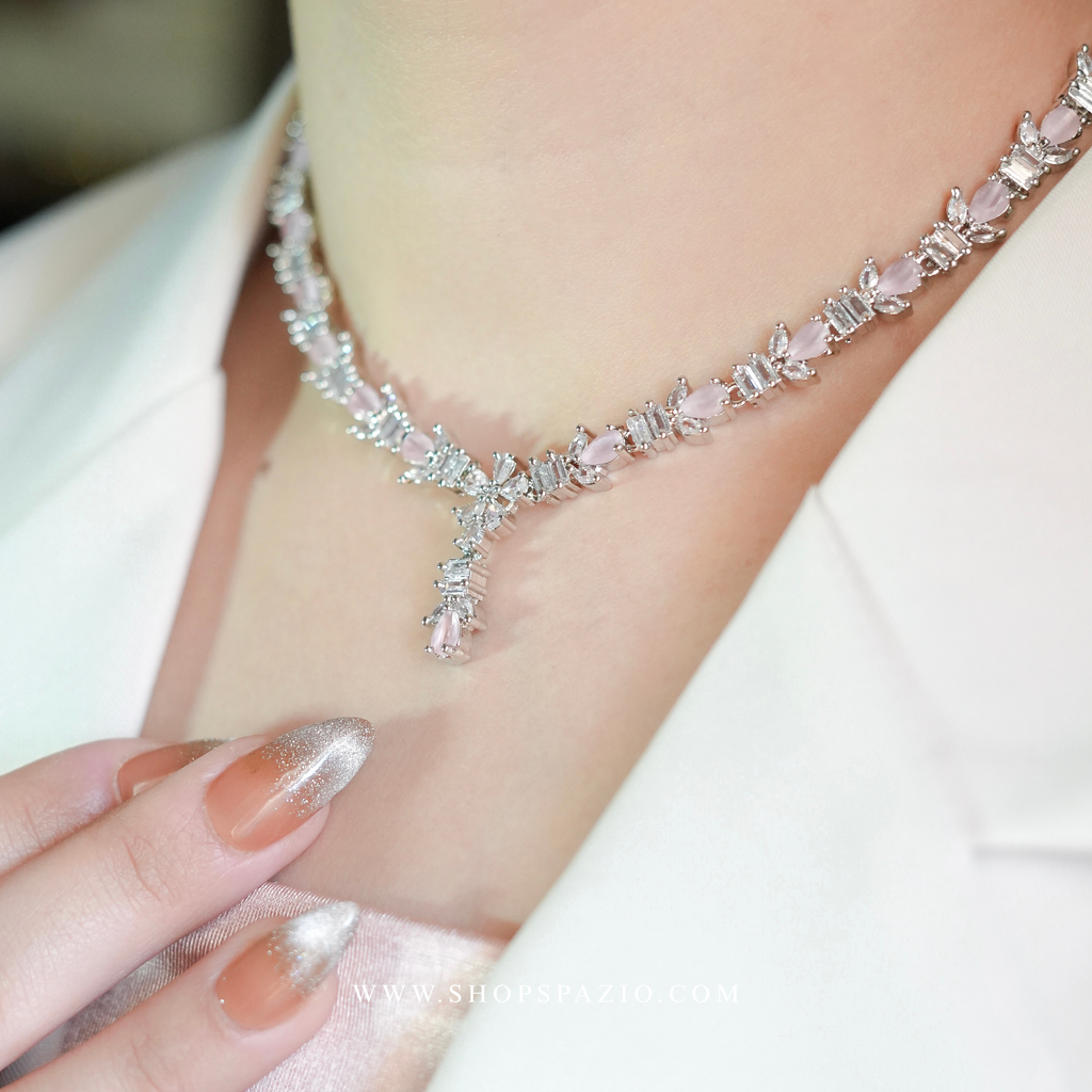 Grace Necklace Set - Pink