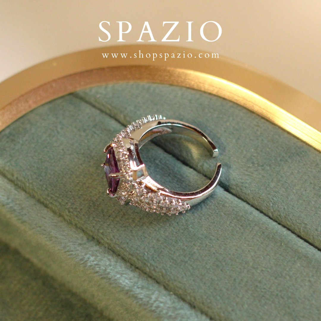 Purple Ember Ring-Adjustable
