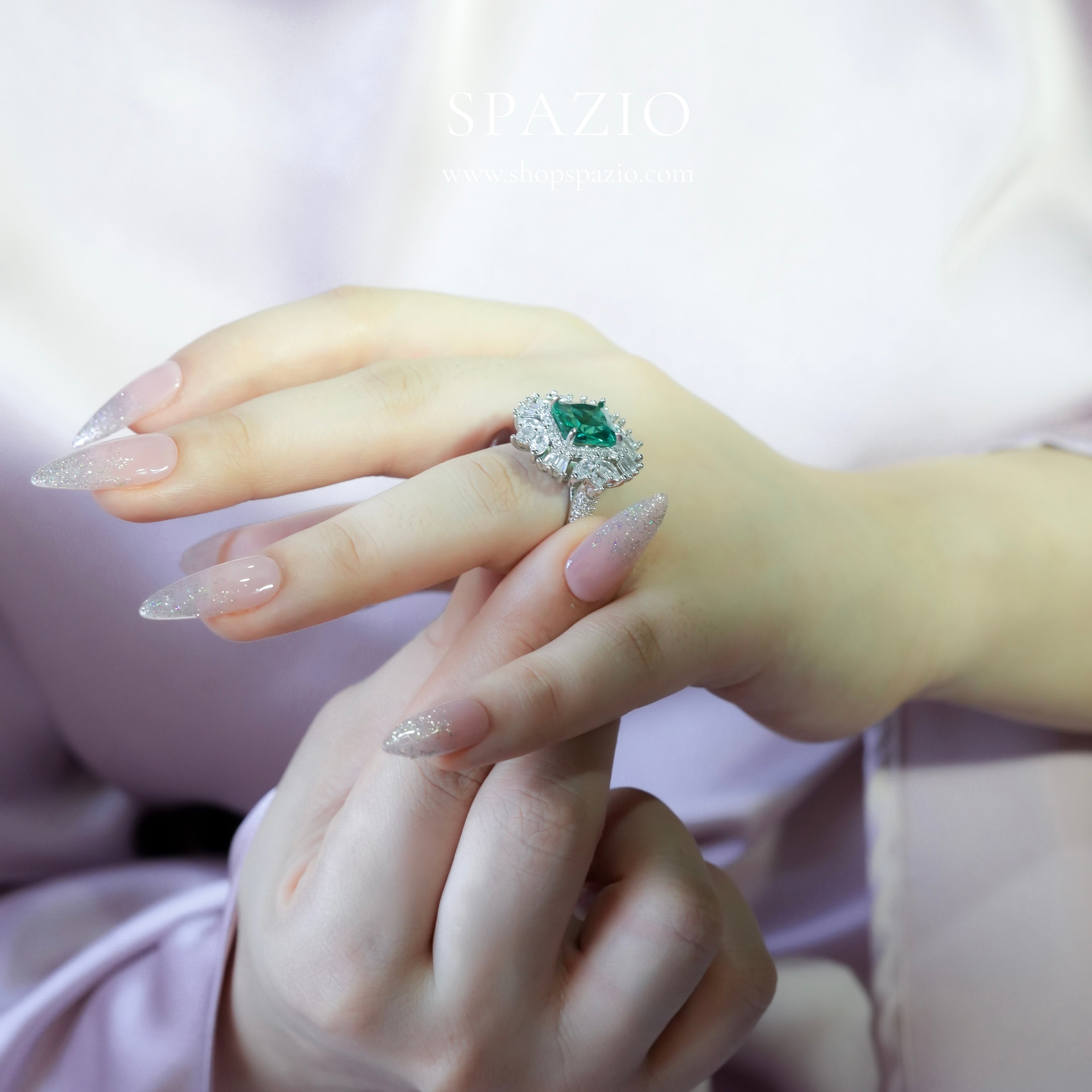 Midnight Floral Ring
