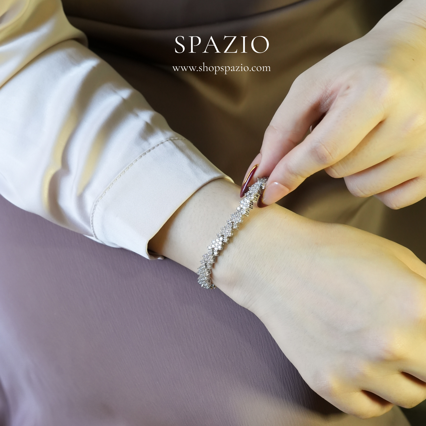 V Sparkle CZ Bracelet