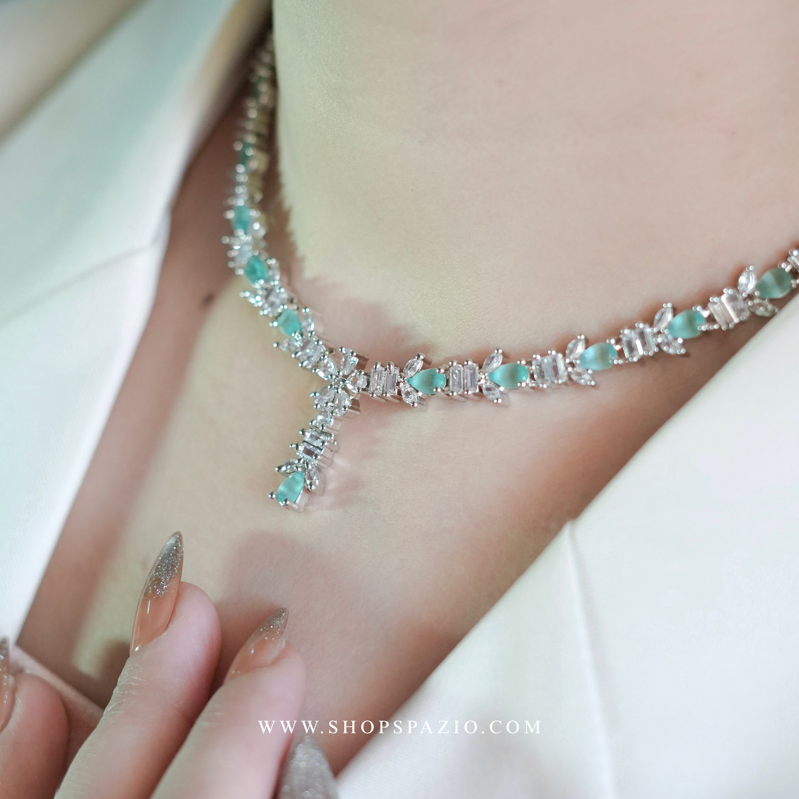 Grace Necklace Set - Mint Green