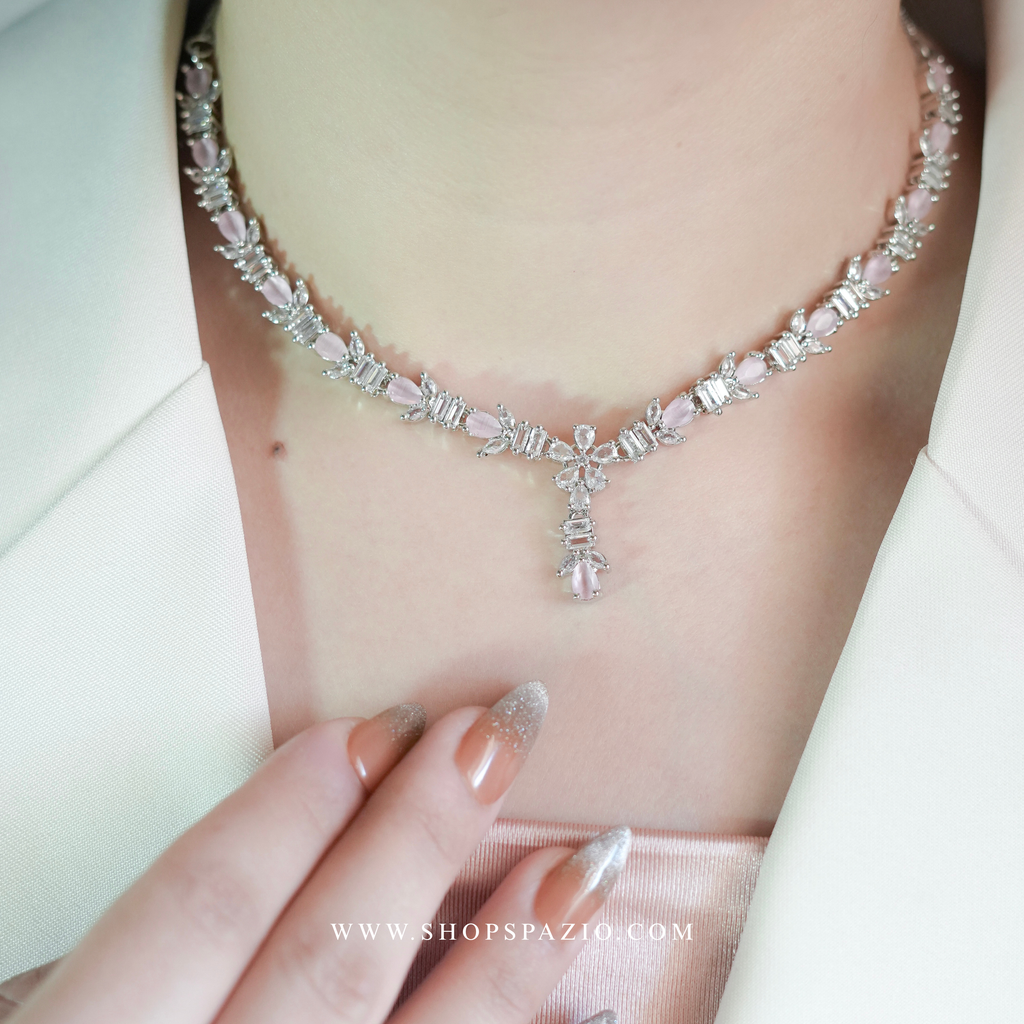 Grace Necklace Set - Pink
