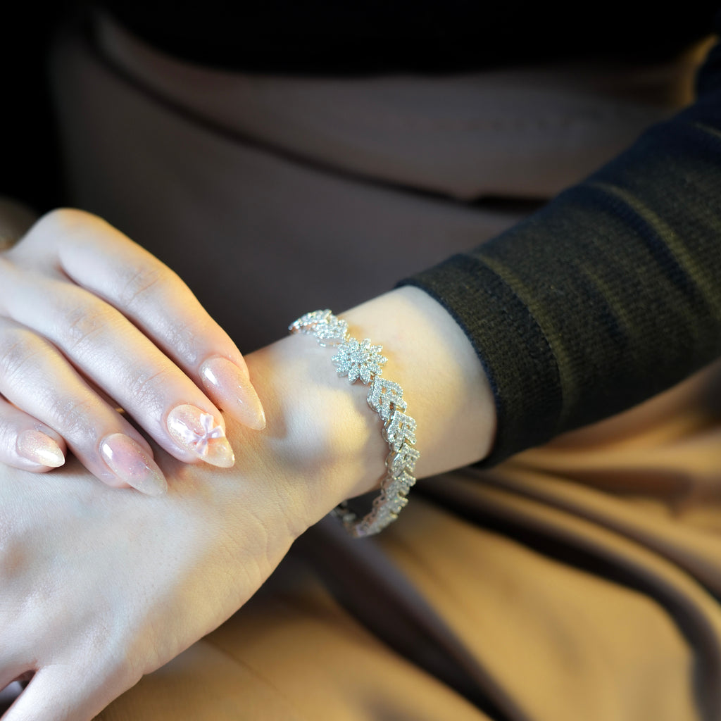 CZ Floral Bracelet
