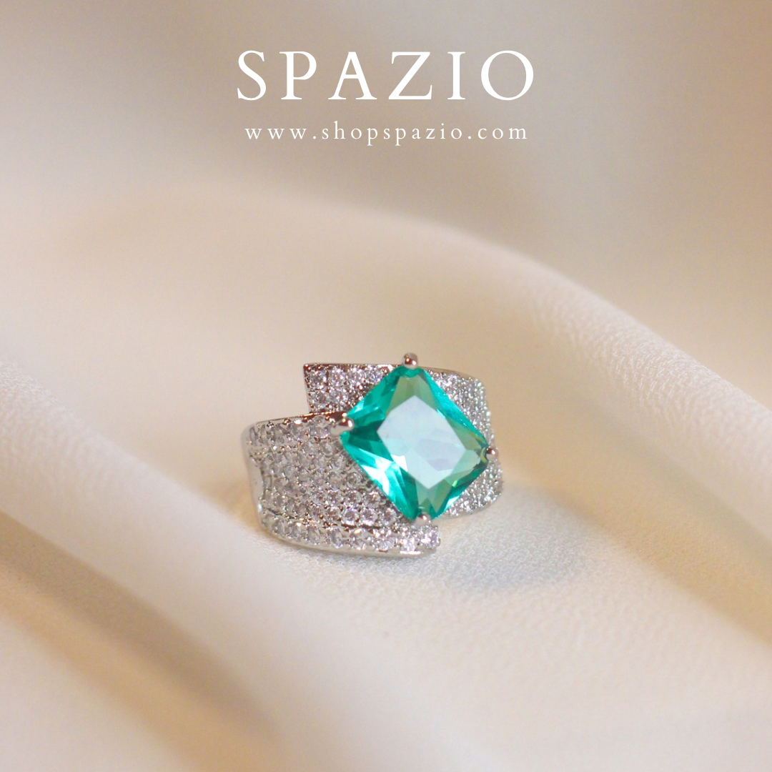 Teal Oasis Ring-Adjustable