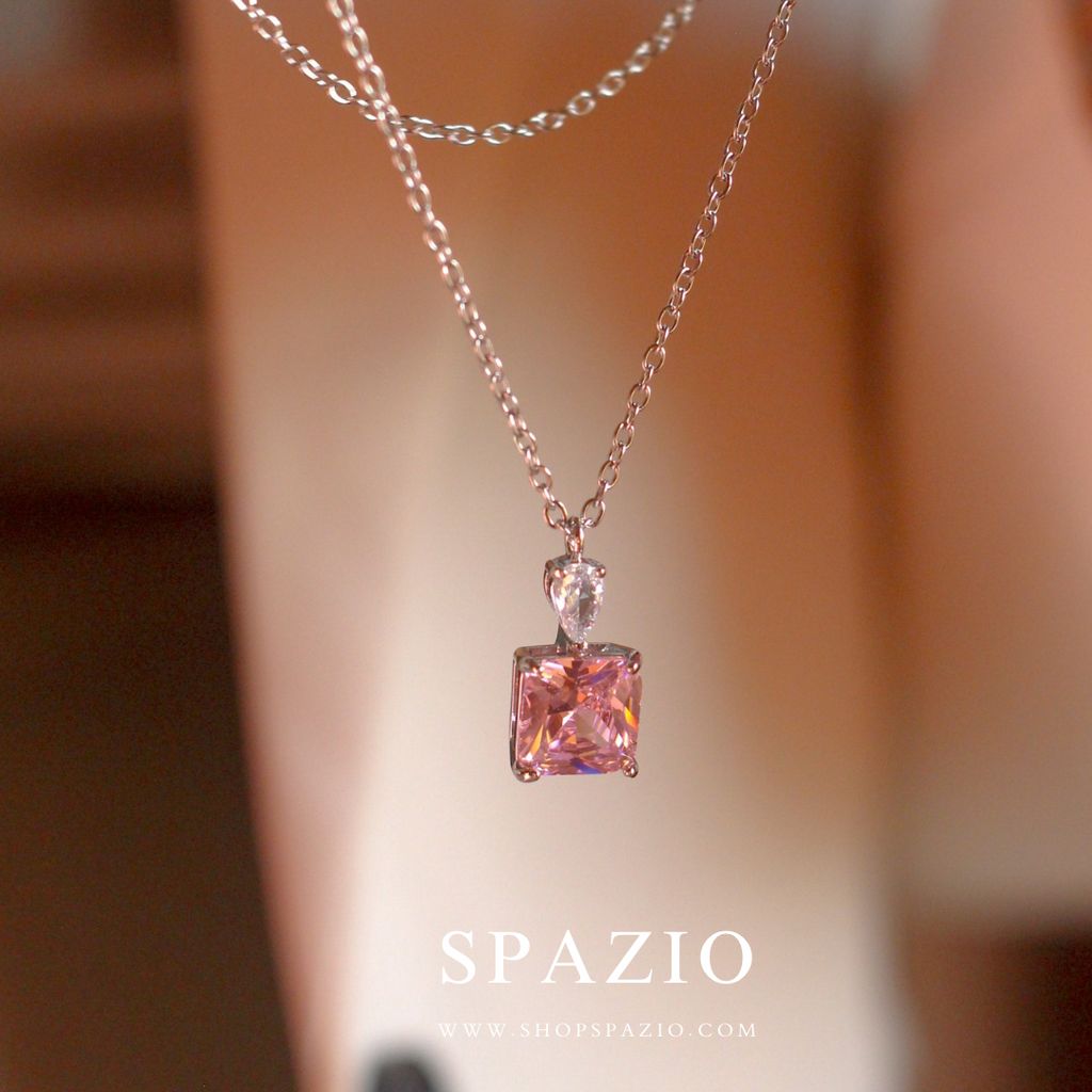 CZ Pink Luminous Pendant