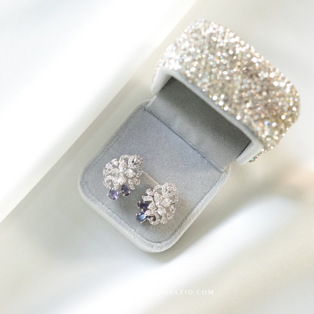 Noor Gleam Studs - Purple