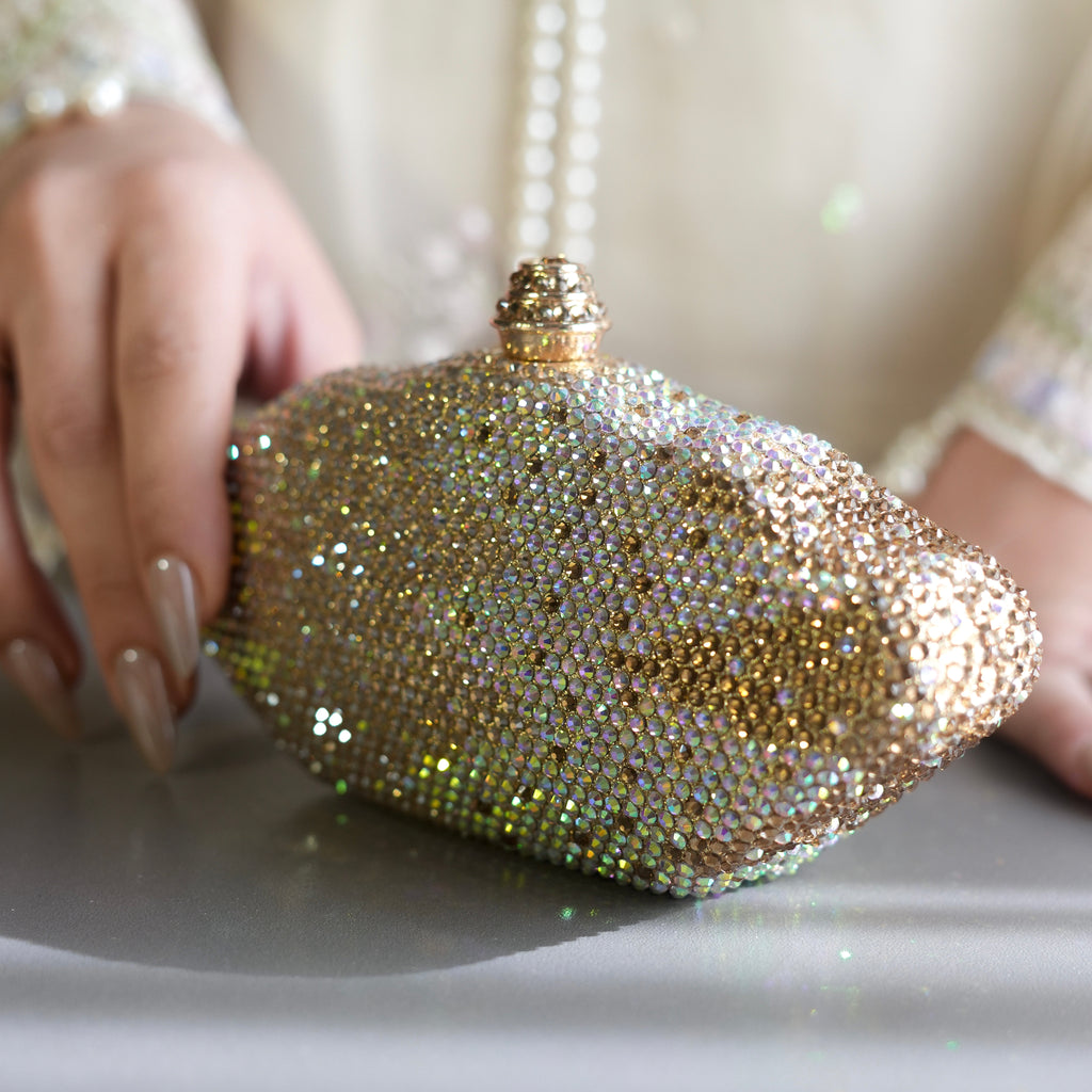 Roselle Clutch - Gold