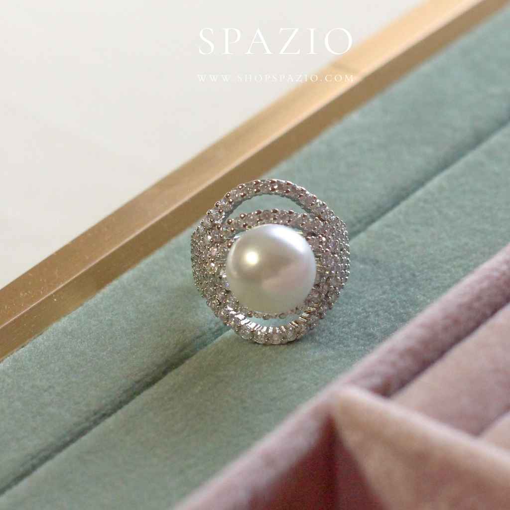Solène Pearl Ring - Adjustable