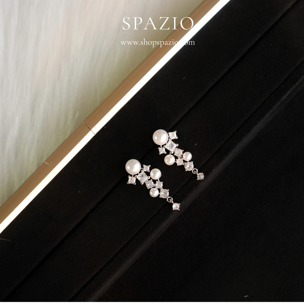 Pearl CZ Earrings