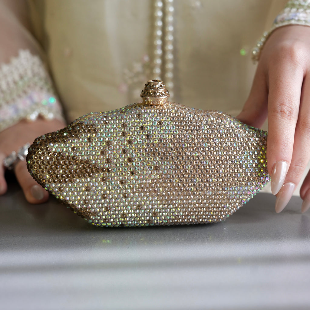 Roselle Clutch - Gold