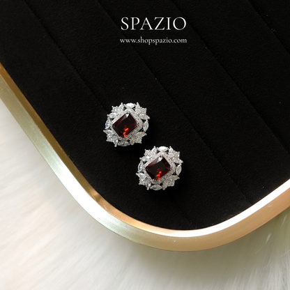 Heritage Ear Studs - Maroon