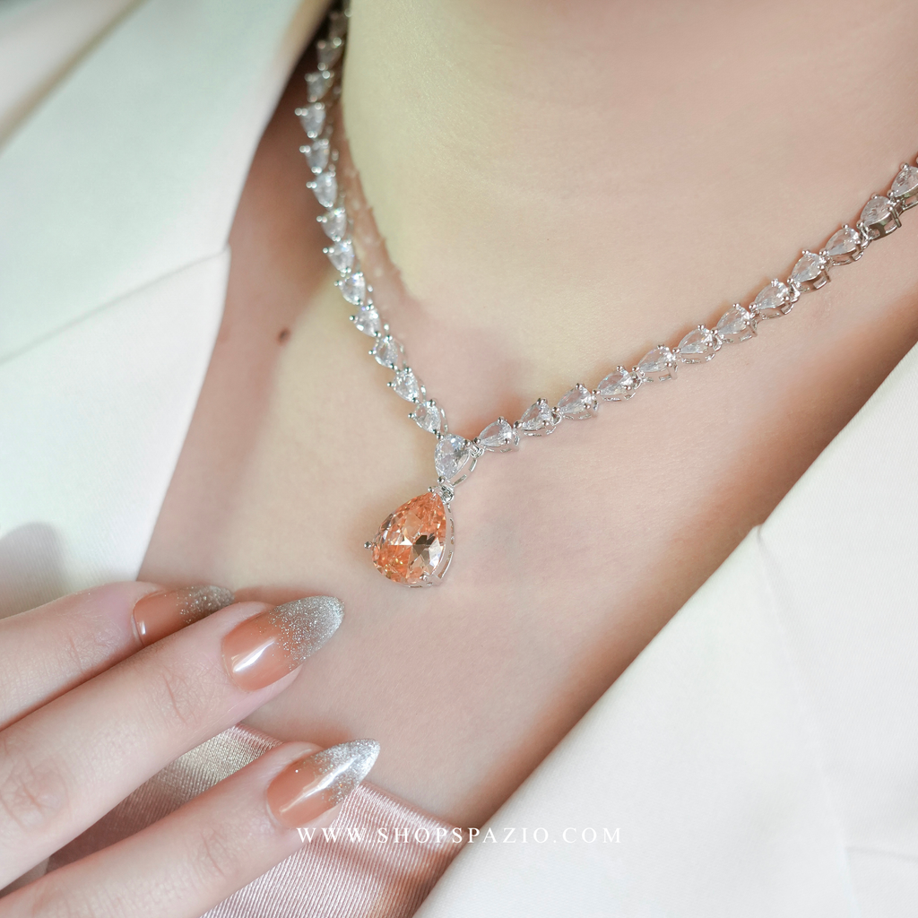 Champagne Dewdrop Necklace Set